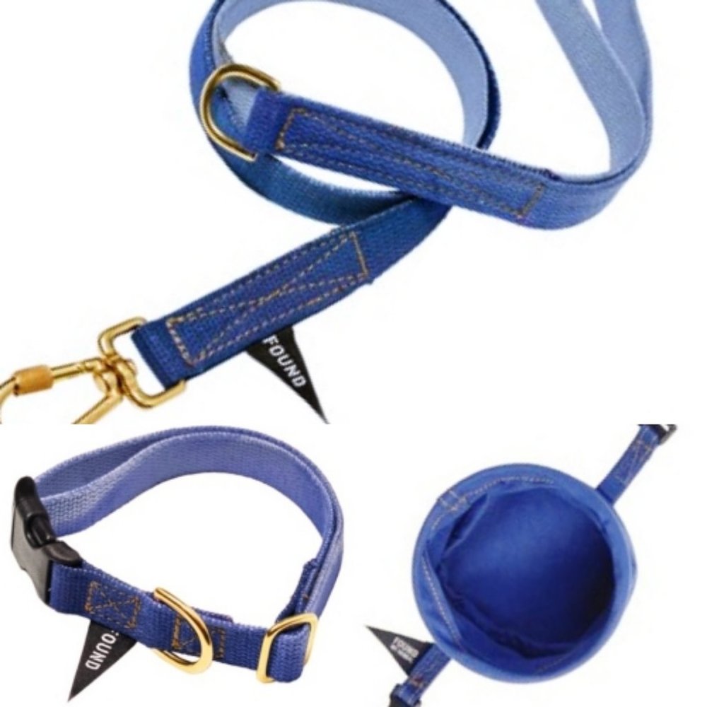 3 PACK! Dog Leash, Collar, & Bowl